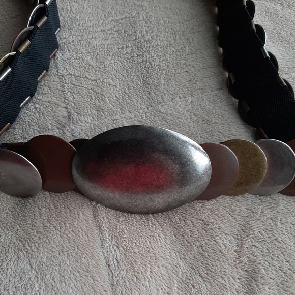 Accessories - Stretchy metallic belt for women